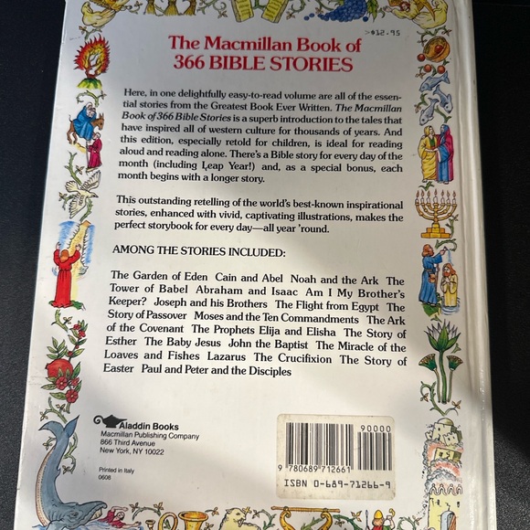 The Macmillan Book of 366 Bible Stories – 1988 Illustrated Hardcover - Picture 2 of 8
